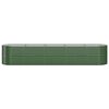vidaXL Garden Raised Bed Galvanised Steel 368x80x68 cm Green
