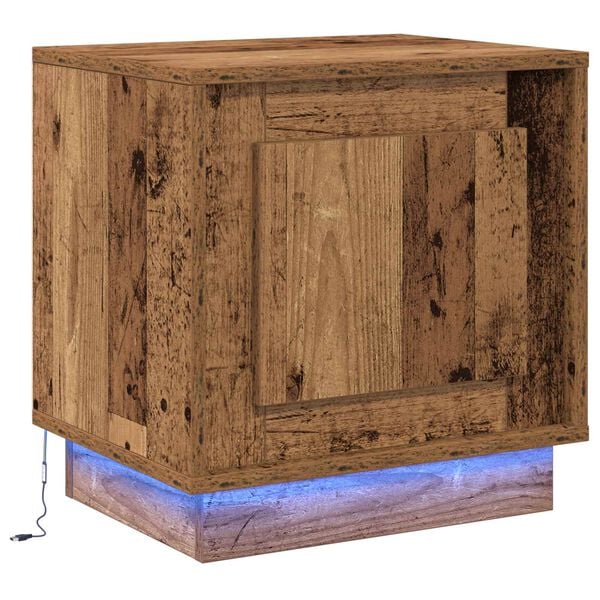 vidaXL Bedside Cabinet Old Wood 44 x 34.5 x 45 cm Engineered Wood