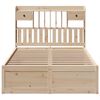 vidaXL Bed Frame without Mattress 135x190 cm Double Solid Wood Pine