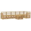 vidaXL Outdoor Sofa Set 7 pcs White 59 x 59 x 37 cm Solid Acacia Wood