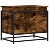 vidaXL Storage Box with Lid Smoked Oak 60x40x51.5 cm Engineered Wood