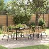 vidaXL Garden Dining Set 7 pcs Brown Poly Rattan