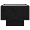 vidaXL Coffee Table Black oak 50 x 50 x 30 cm Engineered wood