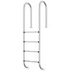 vidaXL Pool Ladder | Silver | 304 Stainless Steel | Large | Durable
