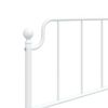vidaXL Metal Bed Frame without Mattress with Headboard White 107x203cm