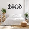 Homemania 4 Piece Wall Decoration Elements 32x50 cm Metal Black