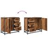 vidaXL Bathroom Furniture Set with Door 3 pcs Old Wood Engineered Wood