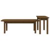 vidaXL 2 Piece Coffee Table Set Honey Brown Solid Wood Pine