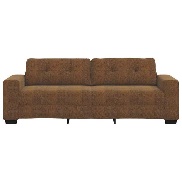 vidaXL Sofa Brown 221 x 80 x 80 cm Fabric