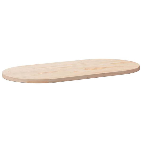 vidaXL Table Top 110x55x2.5 cm Solid Wood Pine Oval