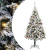 vidaXL Artificial Christmas Tree with 300 LEDs with Stand White 180 cm