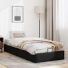 vidaXL Ottoman Bed Frame without Mattress Black Single Faux Leather