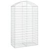 vidaXL Arched Gabion Basket 100x50x160/180 cm Galvanised Iron