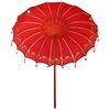 vidaXL Balinese Parasol Red 215 x 215 x 260 cm Cotton and Wood