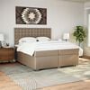 vidaXL Box Spring Bed with Mattress Cappuccino 200x200 cm Faux Leather
