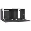 vidaXL 5 Piece TV Cabinet Set High Gloss Grey Engineered Wood