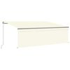 vidaXL Manual Retractable Awning with Blind&LED 4x3m Cream