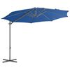 vidaXL Cantilever Garden Parasol with Steel Pole Azure Blue 300 cm