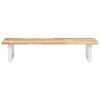 vidaXL Basin Shelf Wall Mounted Steel and Solid Wood Acacia