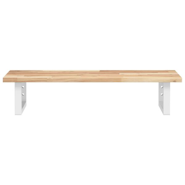 vidaXL Basin Shelf Wall Mounted Steel and Solid Wood Acacia