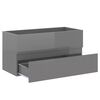 vidaXL 2 Piece Bathroom Furniture Set High Gloss Grey Engineered Wood