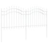 vidaXL Garden Fence White 240 x 140 cm Powder-coated steel
