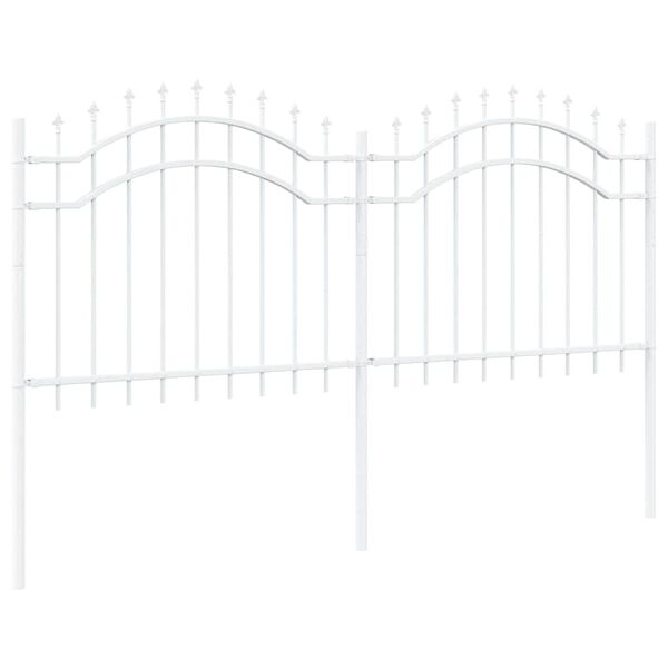 vidaXL Garden Fence White 240 x 140 cm Powder-coated steel