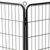 vidaXL Dog Playpen 8 Panels Steel 80x80 cm Black