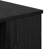 vidaXL Desk with Shelf Black oak 140 x 50 x 75 cm Engineered wood