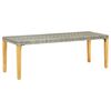 vidaXL Garden Bench 80 cm Poly Rattan Grey