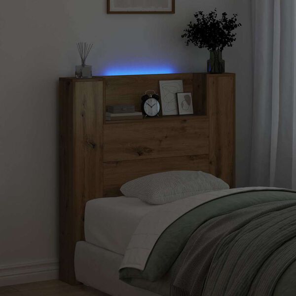 vidaXL Headboard Artisan Oak 100 x 15 x 103.5 cm Engineered Wood