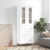 vidaXL Highboard White 69.5x34x180 cm Engineered Wood