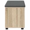 vidaXL Hall Bench with Cushion with Storage Sonoma Oak 80 x 46 x 46 cm