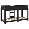 vidaXL Bunk Bed for Kids Black Oak 80 x 190 cm Engineered Wood