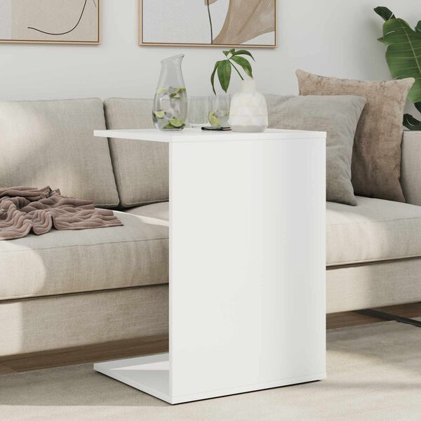 vidaXL Side Table White 45 x 40 x 62.5 cm Engineered Wood