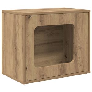 vidaXL Cat House Artisian Oak 51 x 30 x 42.5 cm Engineered Wood