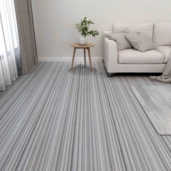 vidaXL Flooring Planks 55 pcs Light Grey 5.11 m&sup2; PVC
