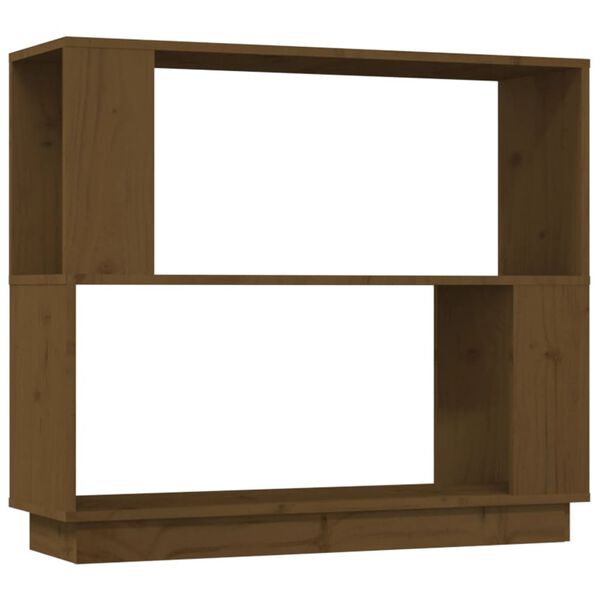 vidaXL Book Cabinet/Room Divider Honey Brown 80x25x70 cm Solid Wood