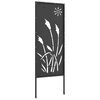 vidaXL Garden Privacy Screen Black 50 x 140 cm Cold-rolled steel