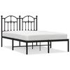 vidaXL Metal Bed Frame without Mattress with Headboard Black 120x190cm