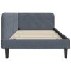 vidaXL Corner Bed Frame with Headboard Dark Grey 90 x 190 cm Velvet