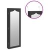 vidaXL Mirror Jewellery Cabinet Wall Mounted Black 37.5x10x106 cm