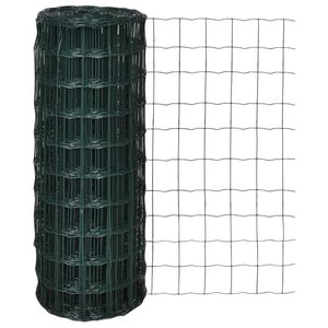 vidaXL Fence Panels PVC-coated iron Green