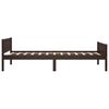 vidaXL Bed Frame without Mattress Dark Brown 100x200 cm Solid Wood