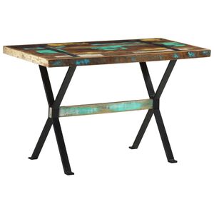 vidaXL Dining Table 120x60x76 cm Solid Reclaimed Wood