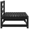 vidaXL Garden Middle Sofa Black Solid Wood Pine