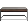 vidaXL Coffee Table with Infinity LED Brown Oak 90x50x41 cm