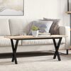 vidaXL Coffee Table X-Frame 110x40x45 cm Solid Wood Pine and Steel