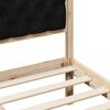vidaXL Bed Frame with Headboard Black 180 x 200 cm Solid Pine Wood