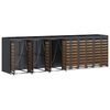 vidaXL Wheelie Bin Storage for 6 Bins Anthracite 408 x 77.5 x 121.5 cm